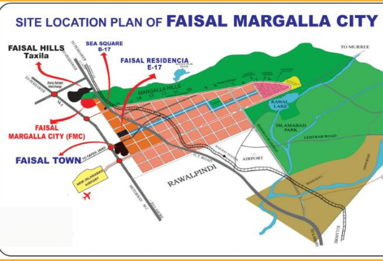 Faisal Margalla City Location
