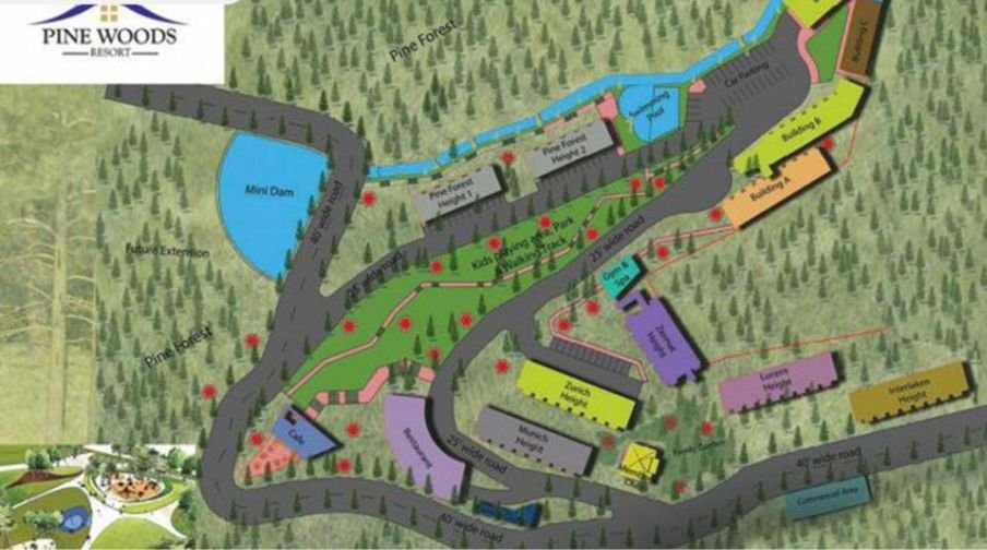 Master Plan of Pine Woods Resort Islamabad